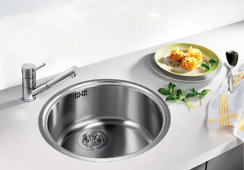 כיור מטבח בלנקו RONDO רונדו נירוסטה 45 ס"מ BLANCO מקורי באחריות ניגא!!! יבוא רשמי! BLANCO בלנקו