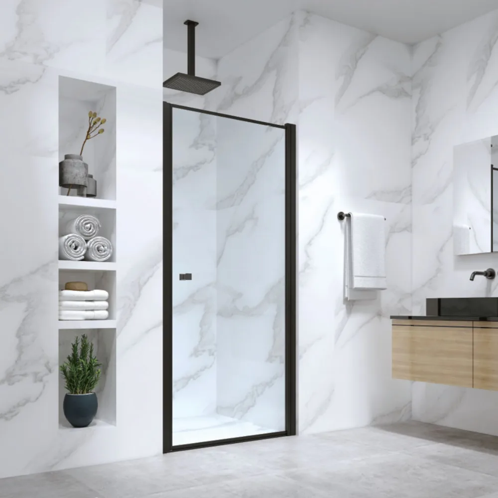 מקלחון חזית OASIS - אואזיס ממידה 64 סמ עד מידה 100 סמ שחור מט - סניטק