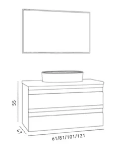 ארון ריבר עץ מלא 60/47 ס"מ RIVER סיוון אופיר