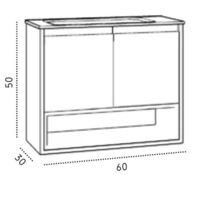 ארון אורלנדו עץ מלא 60/30 ס"מ ORLANDO סיוון אופיר