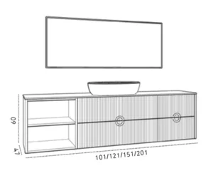 ארון פלורידה 200/47 ס"מ FLORIDA סיוון אופיר