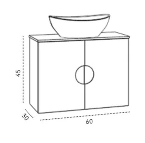 ארון הלל עץ מלא 60/30 ס"מ HILEL סיוון אופיר