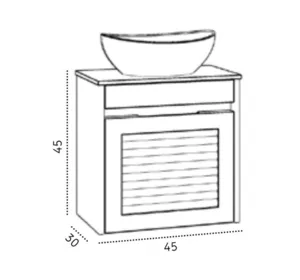 ארון יהלום עץ מלא 45/30 ס"מ YAHALOM סיוון אופיר