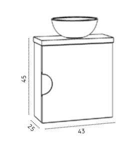 ארון צ'ארלס עץ מלא 43/25 ס"מ CHARLES סיוון אופיר