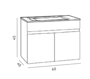 ארון יהלום 60/40 ס"מ YAHALOM סיוון אופיר