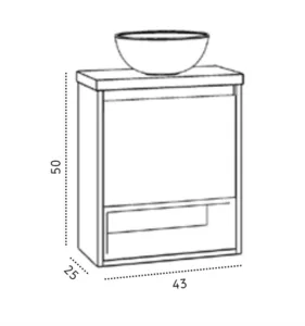 ארון מיזורי עץ מלא 43/25 ס"מ MISSOURI סיוון אופיר