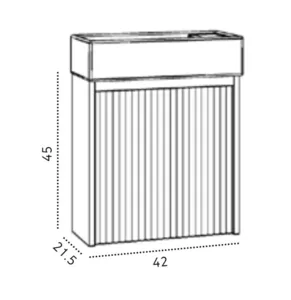 ארון פיניקס עץ מלא 42/21 ס"מ PHOENIX סיוון אופיר