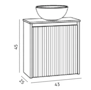 ארון גולדה 43/25 ס"מ GOLDA סיוון אופיר
