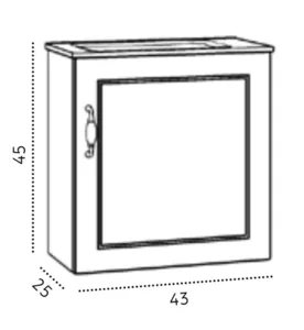 ארון שוהם פרובנס 43/25 ס"מ SHOHAM PROVENCE סיוון אופיר