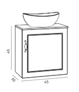 ארון פרובנס 45/30 ס"מ PROVENCE סיוון אופיר