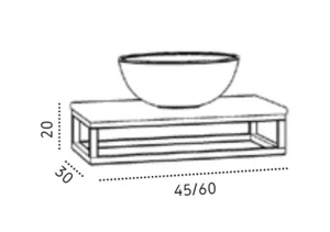 סט תליה הוואי 45/30 ס"מ HAWAII סיוון אופיר