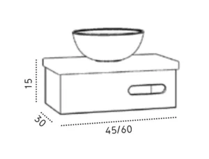 סט תליה דנוור עץ מלא 60/30 ס"מ DENVER סיוון אופיר