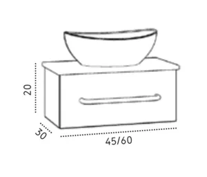 סט תליה אלסקה עץ מלא 45/30 ס"מ ALASKA סיוון אופיר