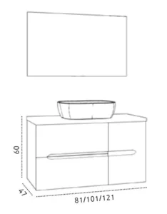 ארון רועי 80/47 ס"מ ROY סיוון אופיר