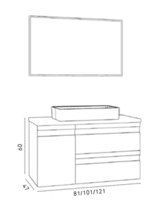 ארון מיכאל עץ מלא 80/47 ס"מ MICHAEL סיוון אופיר