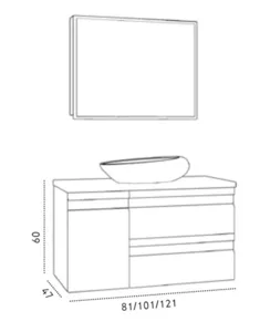 ארון מיכאל 80/47 ס"מ MICHAEL סיוון אופיר