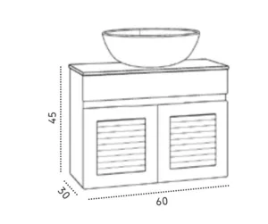 ארון יהלום עץ מלא 60/30 ס"מ YAHALOM סיוון אופיר