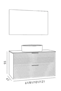 ארון בוסטון 80/47 ס"מ BOSTON סיוון אופיר