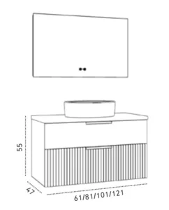 ארון מיאמי 120/47 ס"מ MIAMI סיוון אופיר