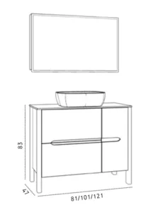 ארון קווינס עץ מלא 80/47 ס"מ QUEENS סיוון אופיר