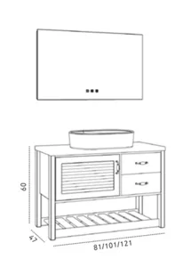 ארון לורטו 120/47 ס"מ LORETO סיוון אופיר