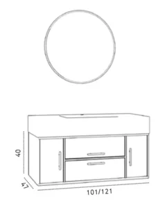 ארון טקסס עץ מלא 120/47 ס"מ TEXAS סיוון אופיר