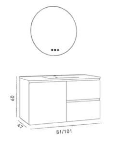 ארון פומפיי 80/47 ס"מ POMPEI סיוון אופיר