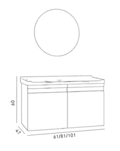 ארון אוסטין 100/47 ס"מ AUSTIN סיוון אופיר
