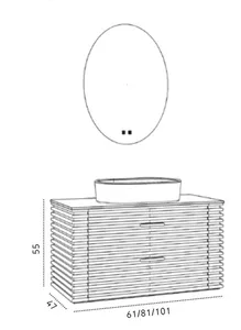 ארון ריו עץ מלא 100/47 ס"מ RIO סיוון אופיר