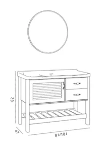 ארון רומא 100/47 ס"מ ROME סיוון אופיר