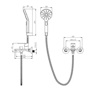 סוללה לאמבטיה בעיצוב מודרני לבן מט 3706MW סיוון אופיר