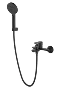 סוללה לאמבטיה בעיצוב מודרני שחור מט 3706B סיוון אופיר