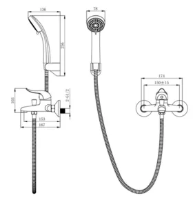 סוללה לאמבטיה ניקל מבריק 2303 סיוון אופיר