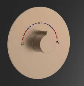 אינטרפוץ 4 דרך עגול למקלחת סדרת איבים רוז גולד מט 1604RG סיוון אופיר