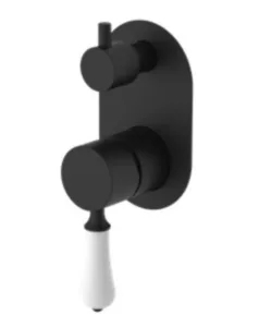 אינטרפוץ 4 דרך ידית חרס לבנה שחור מט 1904B סיוון אופיר