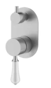 אינטרפוץ 4 דרך ידית חרס לבנה ניקל מוברש 1904CB סיוון אופיר