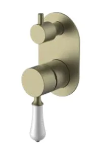 אינטרפוץ 4 דרך ידית חרס לבנה זהב מט 1904YB סיוון אופיר