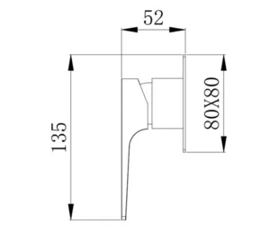 אינטרפוץ 3 דרך מרובע שחור מט 1503B סיוון אופיר