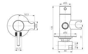 אינטרפוץ 3 דרך למתיזן בידה זהב מט D10YB סיוון אופיר