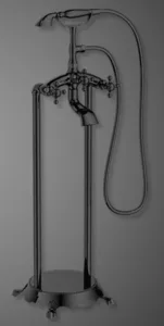 סוללה לאמבטיה בעיצוב כפרי שחור מט 8200B סיוון אופיר