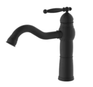 ברז פרח נמוך פיה קבועה שחור מט 3131B סיוון אופיר