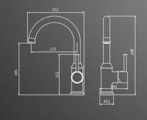 ברז פרח נמוך פיה מסתובבת זהב מט 3109YB סיוון אופיר