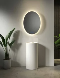 כיור חרס עומד 40X40 ס"מ ללא חור לברז לבן מבריק 9605WL סיוון אופיר