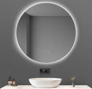 מראה קריסטל עגולה 70 ס"מ עם חיבור BLUETOOTH מפשיר אדים ונורת לד 9583 סיוון אופיר