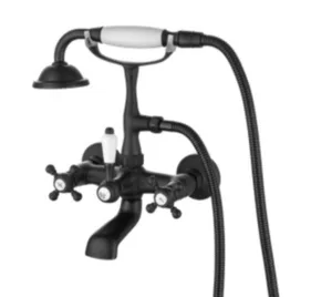 סוללה לאמבטיה בעיצוב ענתיק שחור מט 8226B סיוון אופיר