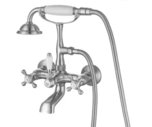 סוללה לאמבטיה בעיצוב ענתיק ניקל מוברש 8226CB סיוון אופיר