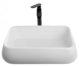 כיור חרס מונח מלבני 62X42X16 ס"מ לבן מבריק 9846W סיוון אופיר