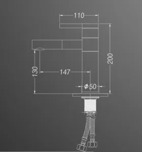 ברז פרח נמוך פיה מסתובבת רוז גולד מט 5407RG סיוון אופיר