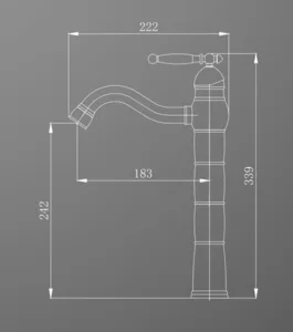 ברז גבוה פיה קבועה ניקל מוברש 3132CB סיוון אופיר