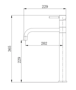ברז פרח גבוה פיה מסתובבת אפור גרפיט 1201GR סיוון אופיר